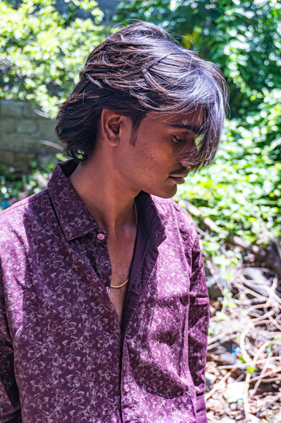 Portrait of a man with short hair in a shirt